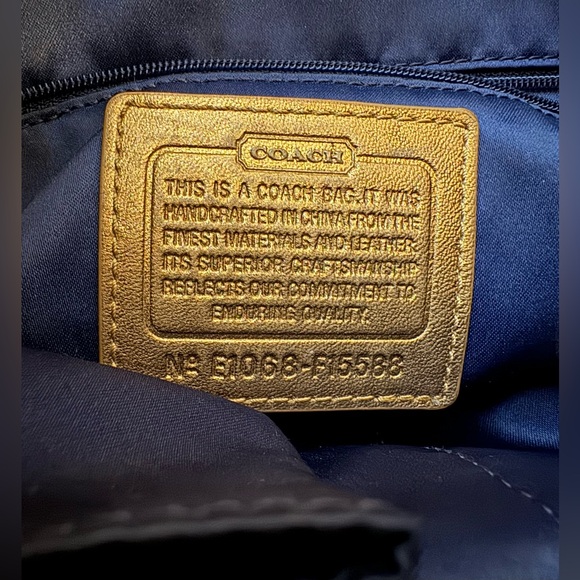 Authentic Coach Gold Signature Legacy Stripe Multi Color Shoulder Bag - Picture 10 of 12